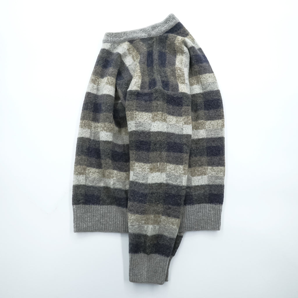 BURBERRY 日本製 90年代 ヴィンテージ レトロ 総柄 ニット セーター L チェック オールド