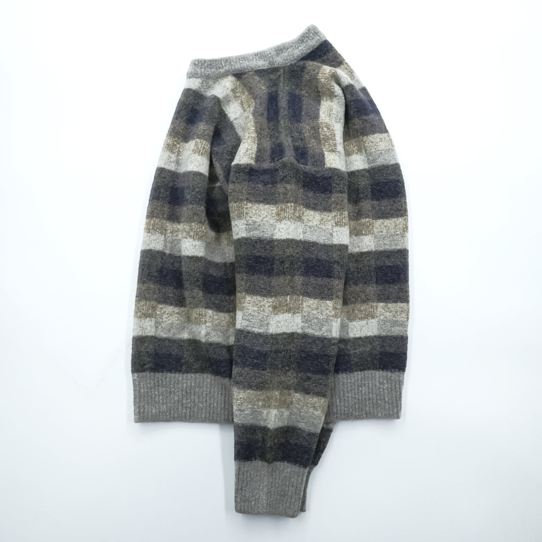 BURBERRY 日本製 90年代 ヴィンテージ レトロ 総柄 ニット セーター L チェック オールド