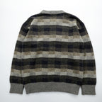 BURBERRY 日本製 90年代 ヴィンテージ レトロ 総柄 ニット セーター L チェック オールド