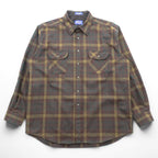 PENDLETON Flannel Shirt Long Sleeve Wool Shirt XL Plaid Green FIELD SHIRT USA VIRGIN WOOL Chest Pocket