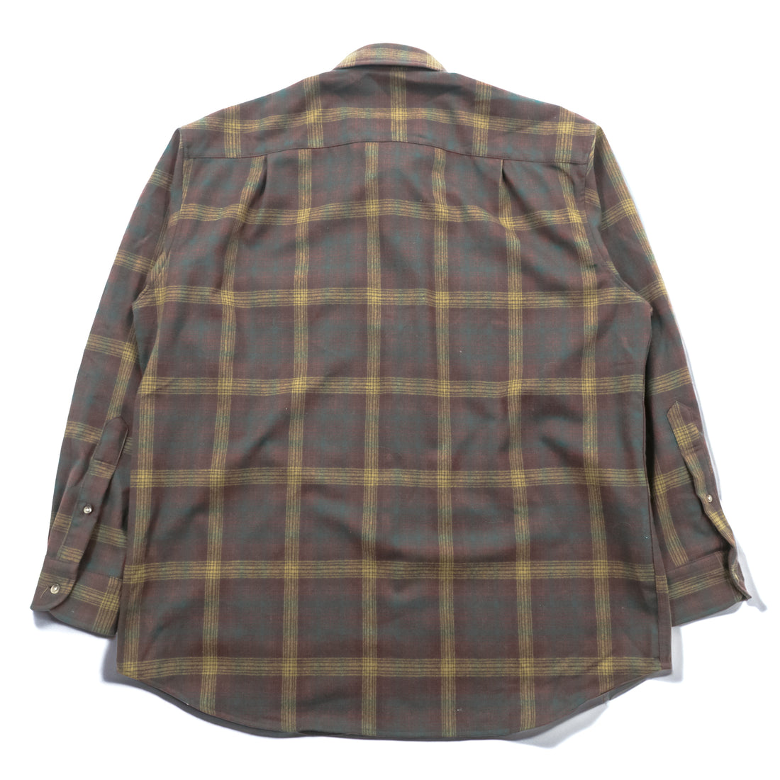 PENDLETON Flannel Shirt Long Sleeve Wool Shirt XL Plaid Green FIELD SHIRT USA VIRGIN WOOL Chest Pocket