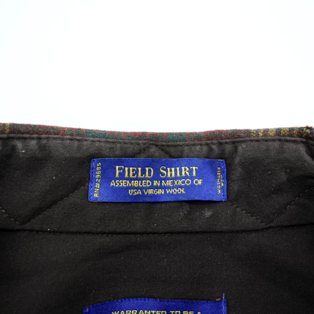 PENDLETON Flannel Shirt Long Sleeve Wool Shirt XL Plaid Green FIELD SHIRT USA VIRGIN WOOL Chest Pocket