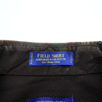PENDLETON Flannel Shirt Long Sleeve Wool Shirt XL Plaid Green FIELD SHIRT USA VIRGIN WOOL Chest Pocket