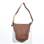 Vintage Coach Small Duffle Sac Bucket Bag 9929 British Tan Leather USA Made