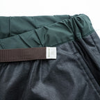 kolor BEACON 中綿 コーティング ベルテッドパンツ L グレー 防水 アウトドア ウェビングベルト ワイド テーパード 21WBM-P007132 日本製