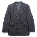 Vintage Burberrys Double Breasted Blazer Jacket Glen Check Plaid Navy Mens 90s
