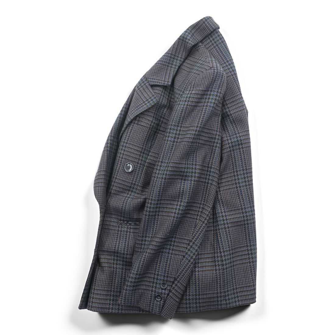 Vintage Burberrys Double Breasted Blazer Jacket Glen Check Plaid Navy Mens 90s