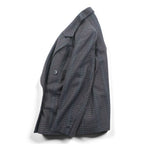 Vintage Burberrys Double Breasted Blazer Jacket Glen Check Plaid Navy Mens 90s