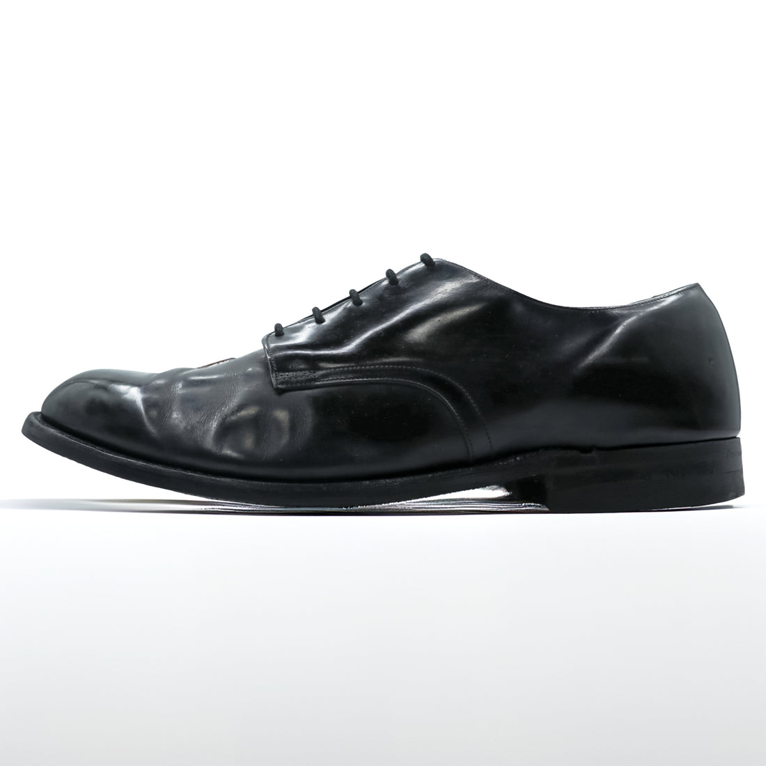US NAVY 80s Made in USA Vintage Service Shoes 30cm Black CRADDOCK-TERRY US Navy