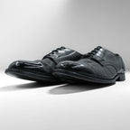 US NAVY 80s Made in USA Vintage Service Shoes 30cm Black CRADDOCK-TERRY US Navy