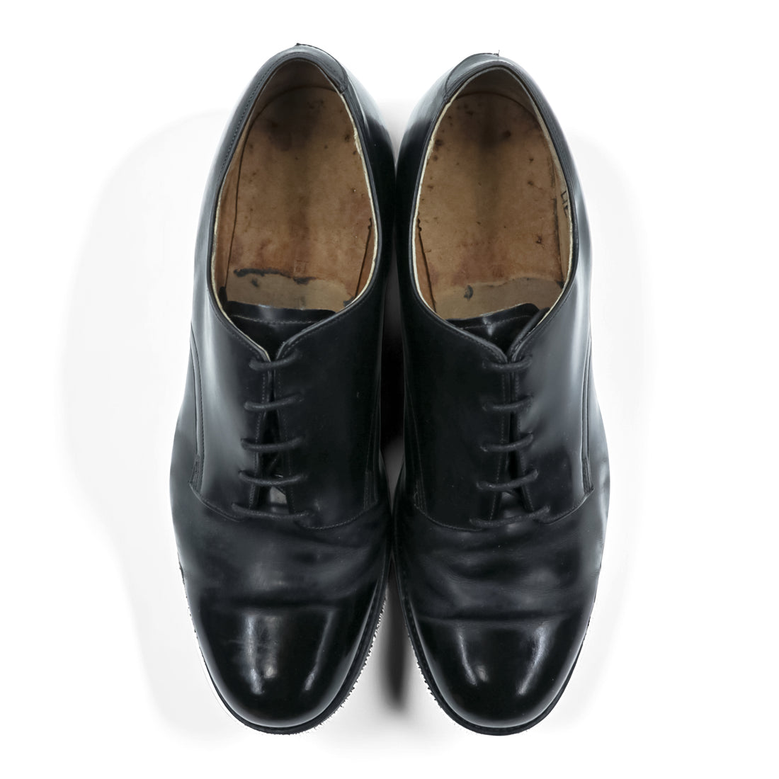 US NAVY 80s Made in USA Vintage Service Shoes 30cm Black CRADDOCK-TERRY US Navy