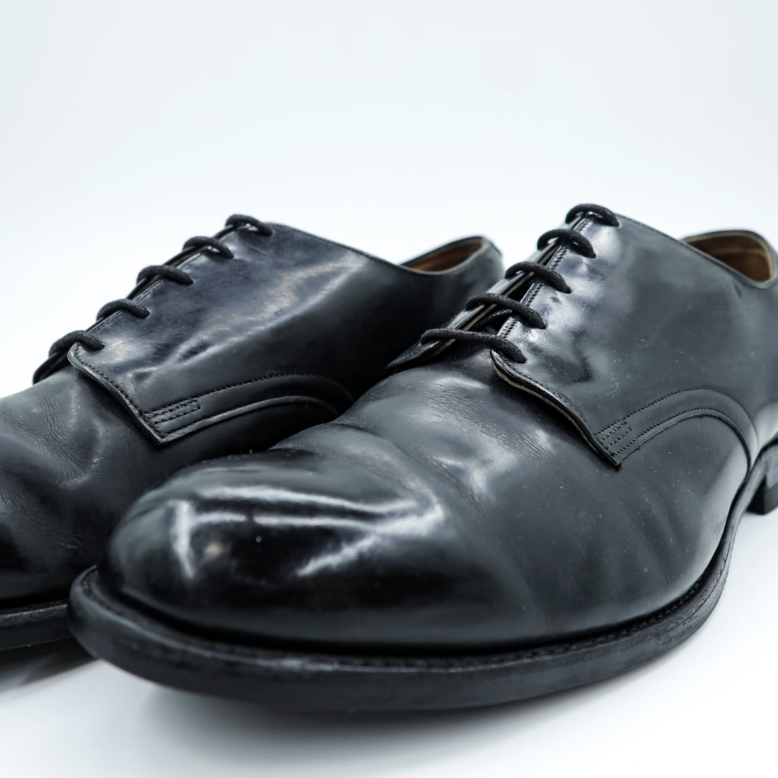 US NAVY 80s Made in USA Vintage Service Shoes 30cm Black CRADDOCK-TERRY US Navy