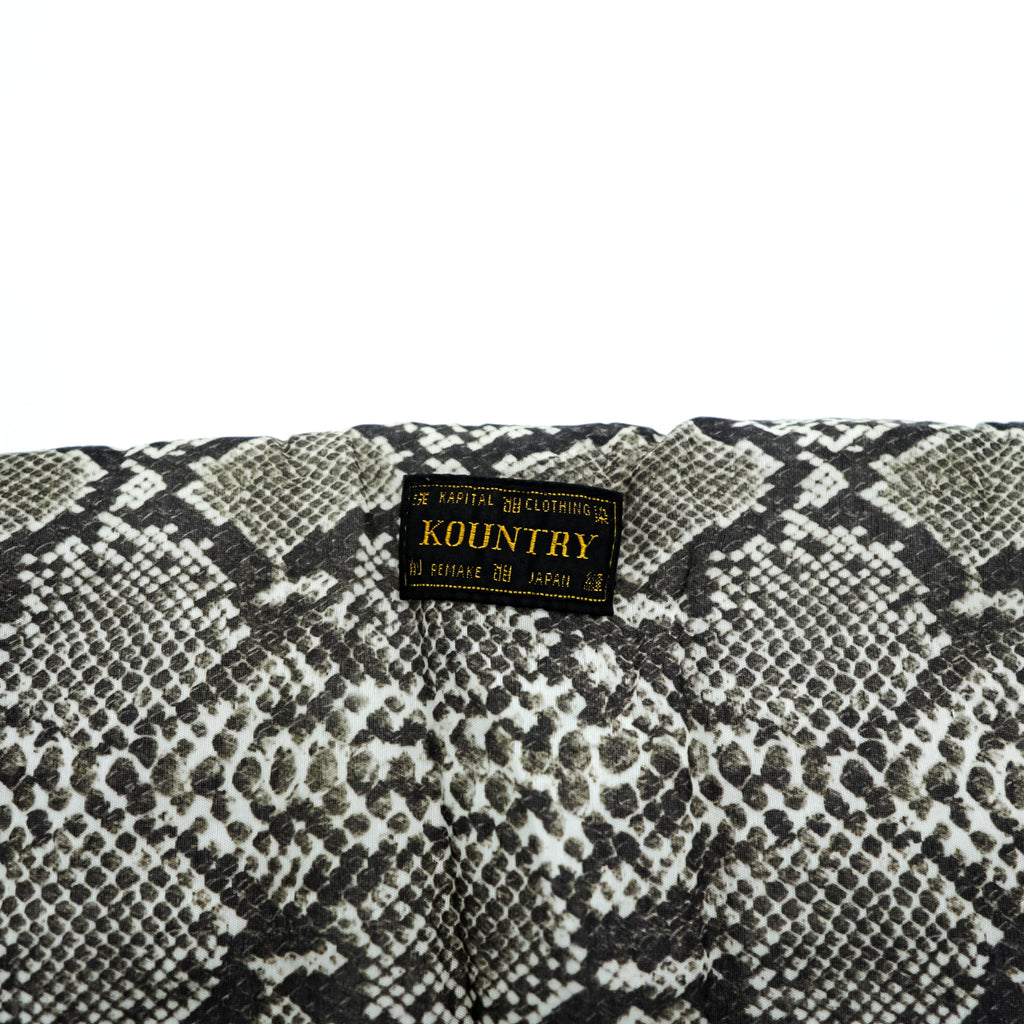 KAPITAL KOUNTRY Snake Python Print Down Scarf Muffler Remake Japan Archive