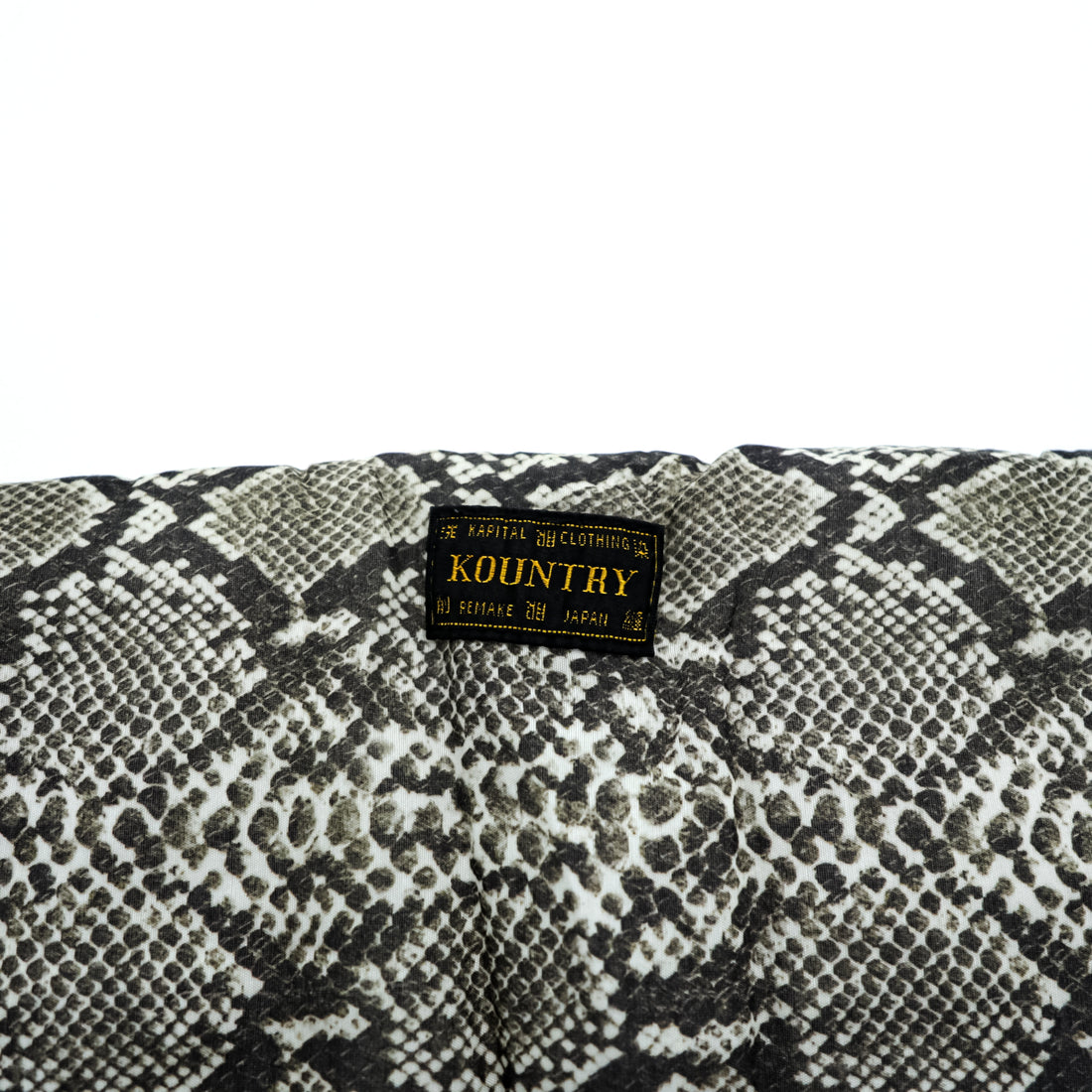 KAPITAL KOUNTRY Snake Python Print Down Scarf Muffler Remake Japan Archive