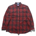 PENDLETON ボタンダウン フランネルシャツ 長袖 ウールシャツ XL バッファローチェック オンブレ 胸ポケット