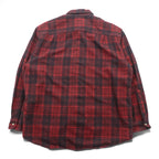 PENDLETON ボタンダウン フランネルシャツ 長袖 ウールシャツ XL バッファローチェック オンブレ 胸ポケット