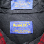 PENDLETON ボタンダウン フランネルシャツ 長袖 ウールシャツ XL バッファローチェック オンブレ 胸ポケット