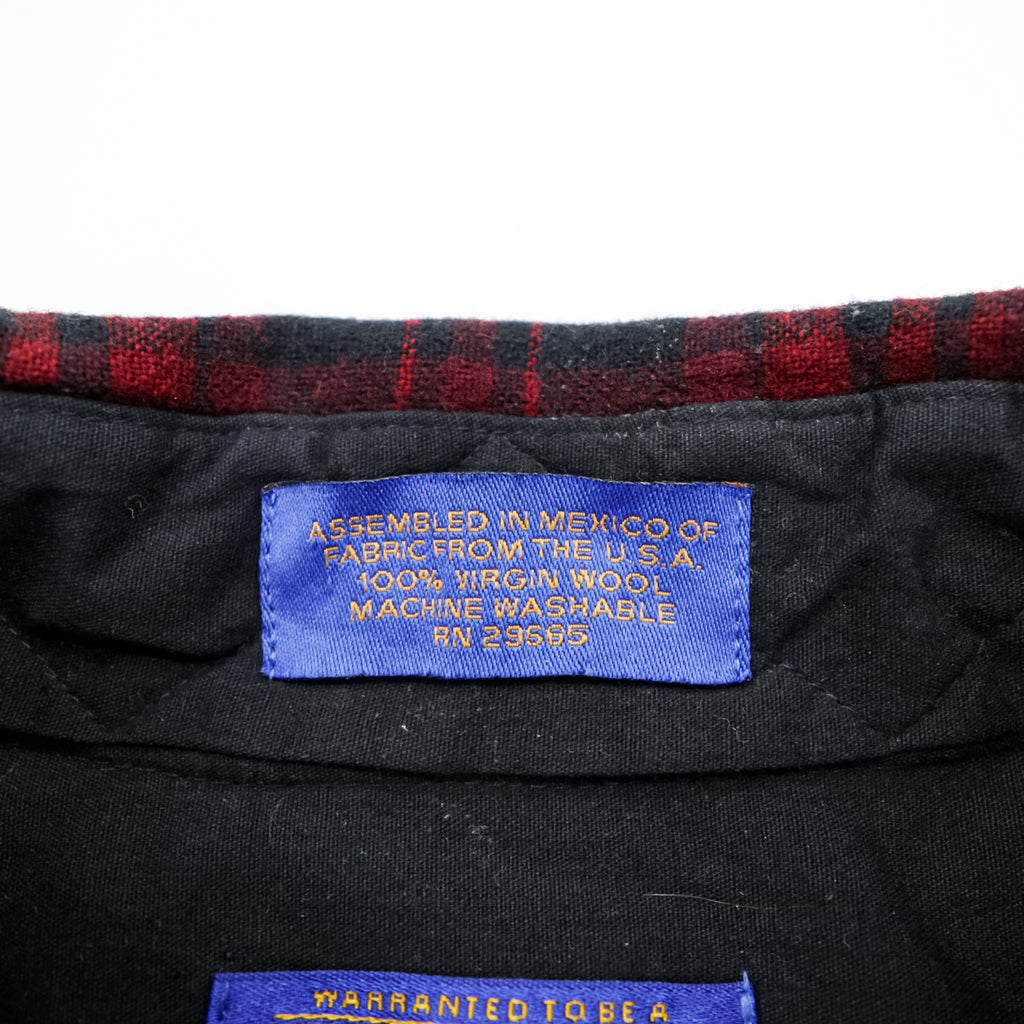 PENDLETON ボタンダウン フランネルシャツ 長袖 ウールシャツ XL バッファローチェック オンブレ 胸ポケット