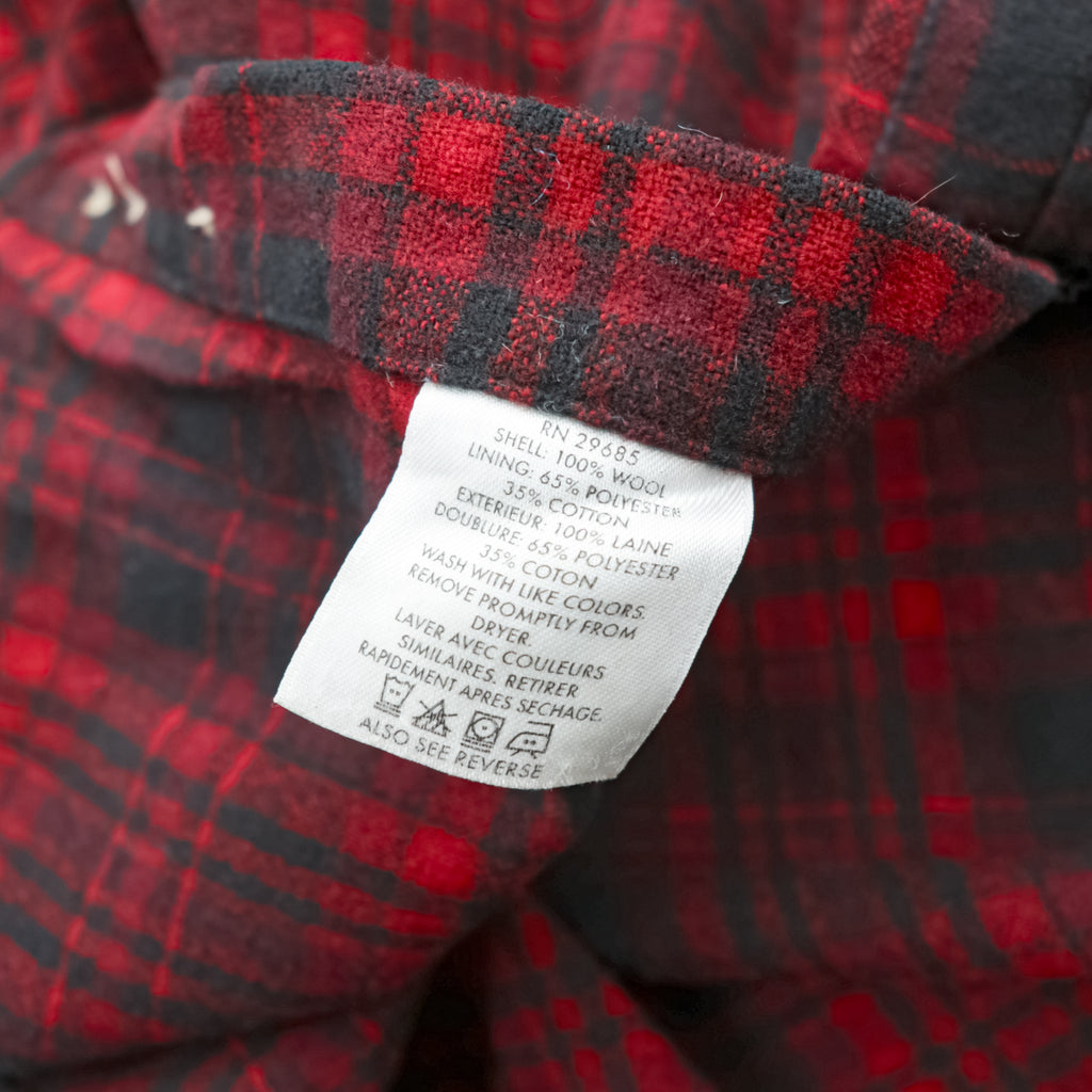 PENDLETON ボタンダウン フランネルシャツ 長袖 ウールシャツ XL バッファローチェック オンブレ 胸ポケット