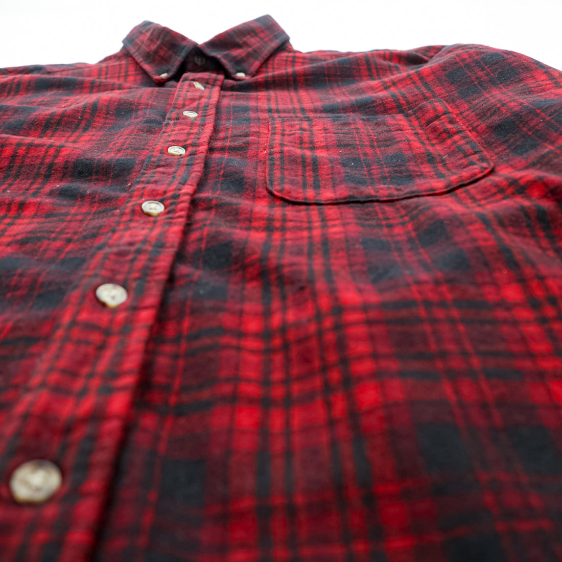 PENDLETON ボタンダウン フランネルシャツ 長袖 ウールシャツ XL バッファローチェック オンブレ 胸ポケット