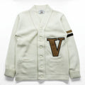 VAN -JAC- 70年代 日本製 ヴィンテージ レタード カーディガン M アイビー ワッペン V ポケット