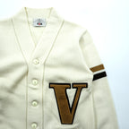 VAN -JAC- 70年代 日本製 ヴィンテージ レタード カーディガン M アイビー ワッペン V ポケット