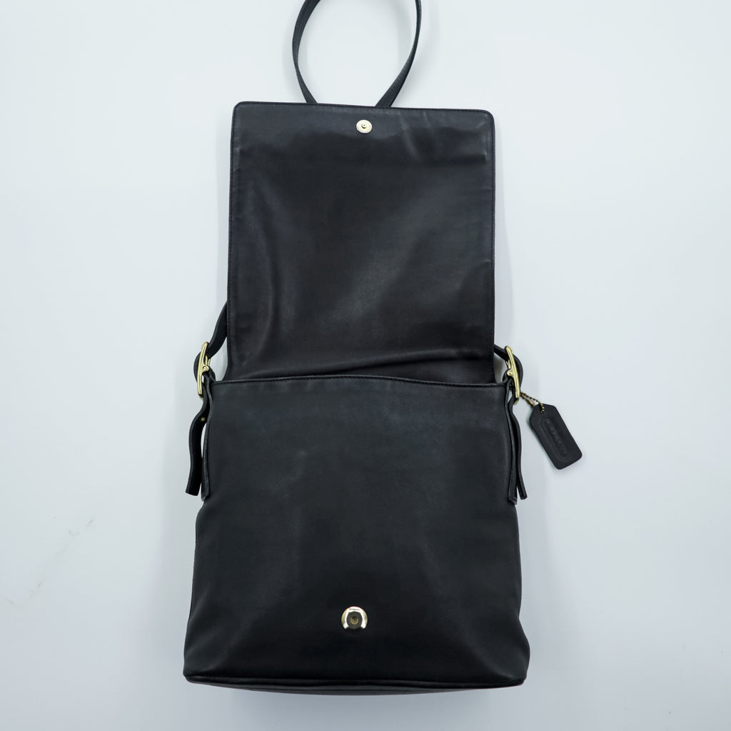 COACH Vintage Old Coach Shoulder Bag, Glovetanned Leather, Genuine Leather, 9829, Made in Costa Rica