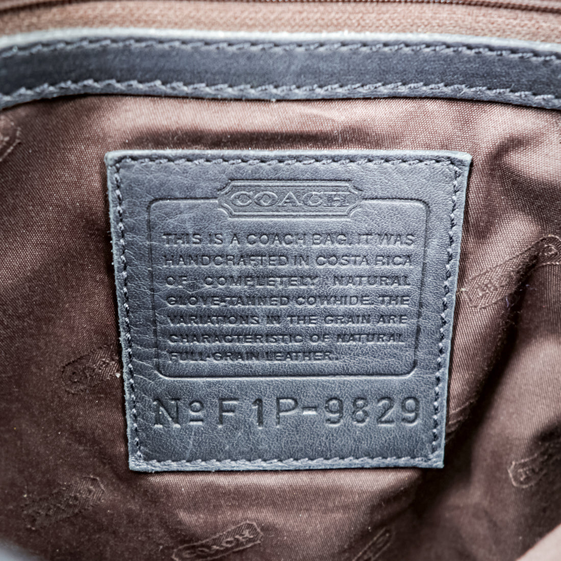 COACH Vintage Old Coach Shoulder Bag, Glovetanned Leather, Genuine Leather, 9829, Made in Costa Rica