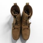 Polo Ralph Lauren Ranger Boots Moccasin Lace-up Boots 28cm Camel Leather Strap Lug Sole 812089030