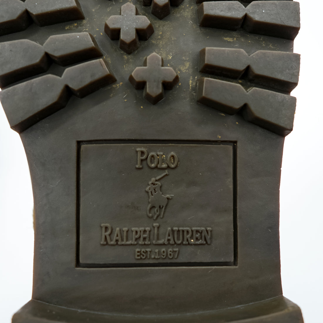 Polo Ralph Lauren Ranger Boots Moccasin Lace-up Boots 28cm Camel Leather Strap Lug Sole 812089030