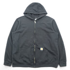 Carhartt Midweight Zip Hoodie XL Black Front Pocket LOOSE FIT K122