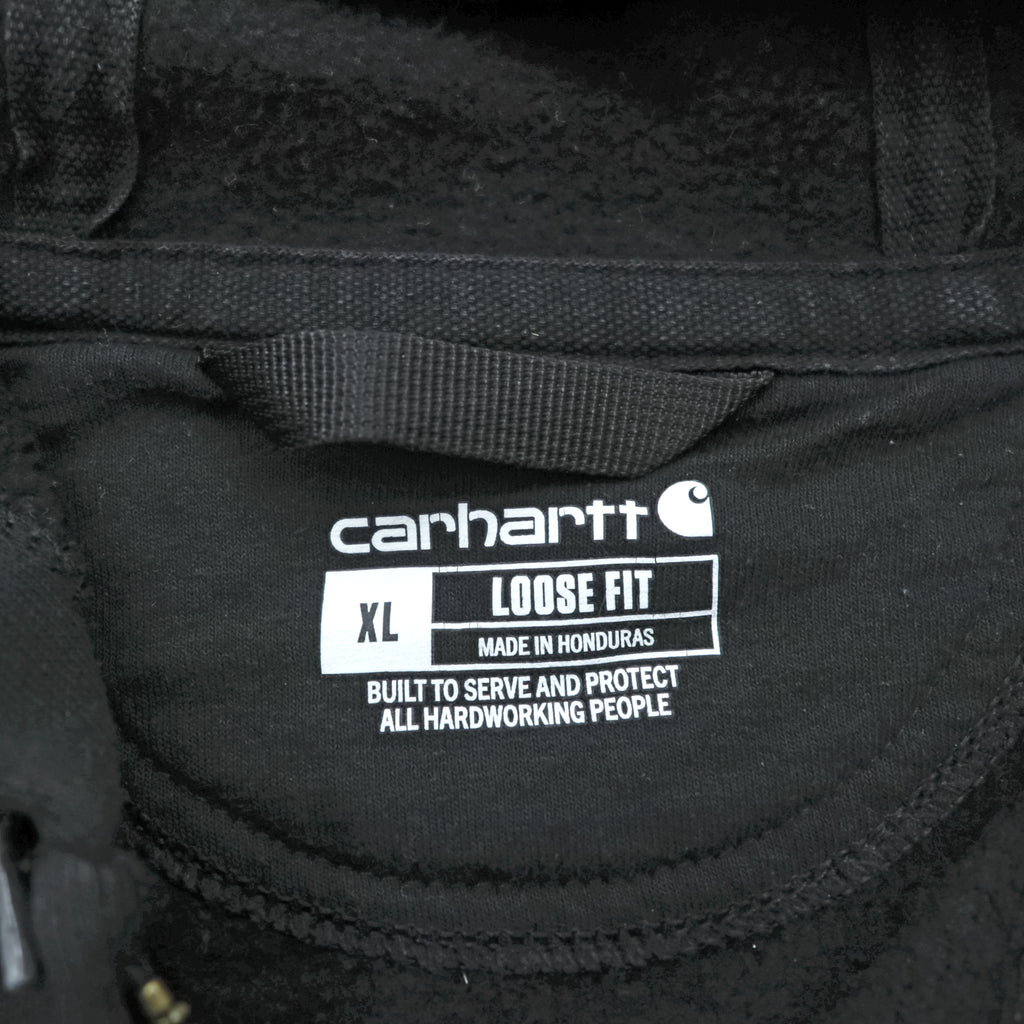 Carhartt Midweight Zip Hoodie XL Black Front Pocket LOOSE FIT K122
