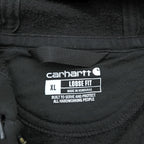 Carhartt Midweight Zip Hoodie XL Black Front Pocket LOOSE FIT K122