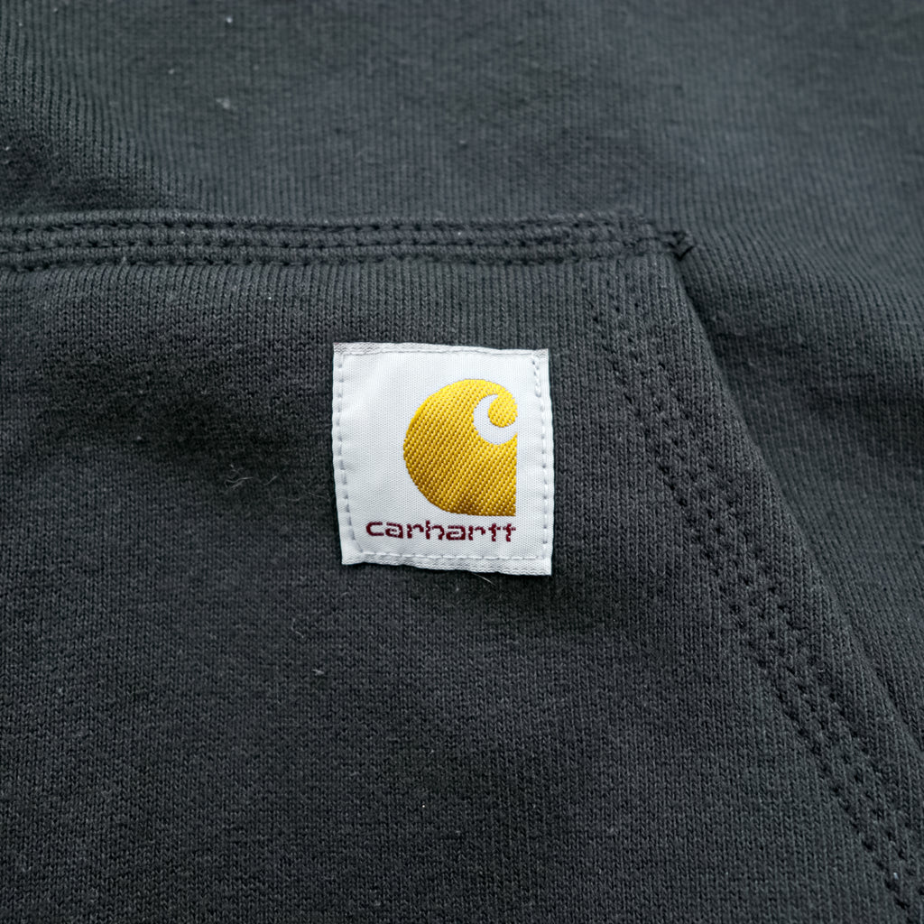 Carhartt Midweight Zip Hoodie XL Black Front Pocket LOOSE FIT K122