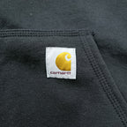 Carhartt Midweight Zip Hoodie XL Black Front Pocket LOOSE FIT K122