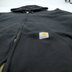 Carhartt Midweight Zip Hoodie XL Black Front Pocket LOOSE FIT K122