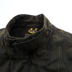 Timberland × British Millerain オイルド ハンティングジャケット L チェック チンストラップ 襟コーデュロイ 英国製生地 ワックスコットン