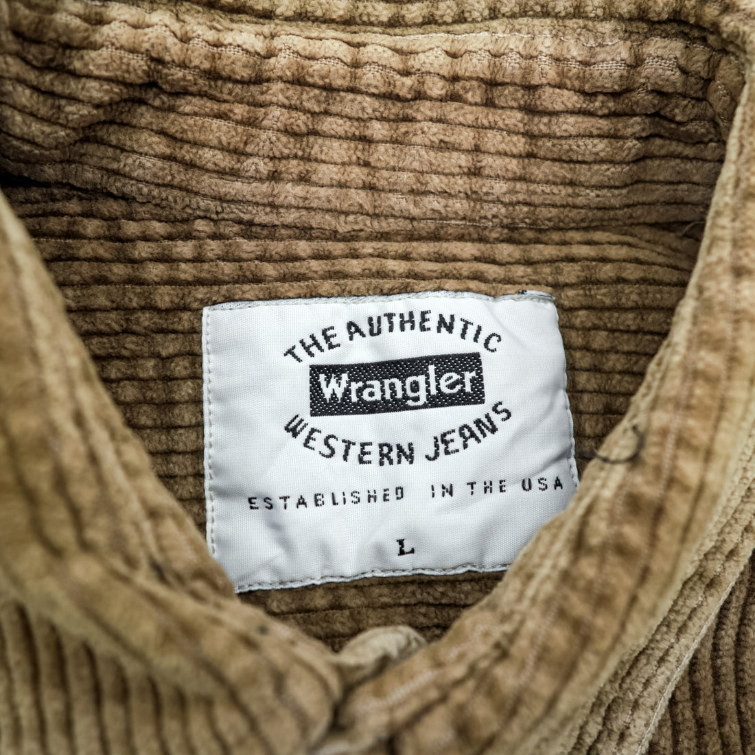 Wrangler 90s USA Made Corduroy Snap Button Shirt, Size L