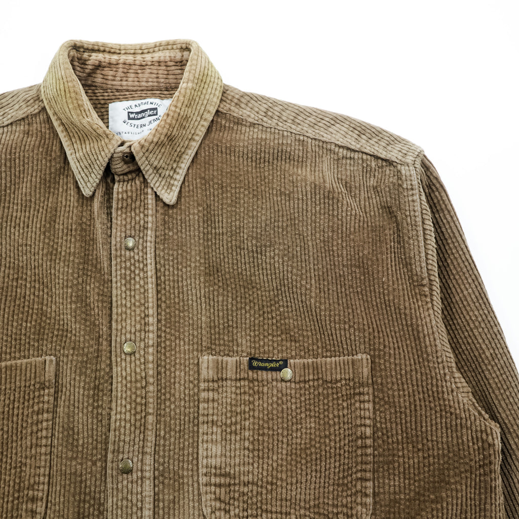 Wrangler 90s USA Made Corduroy Snap Button Shirt, Size L