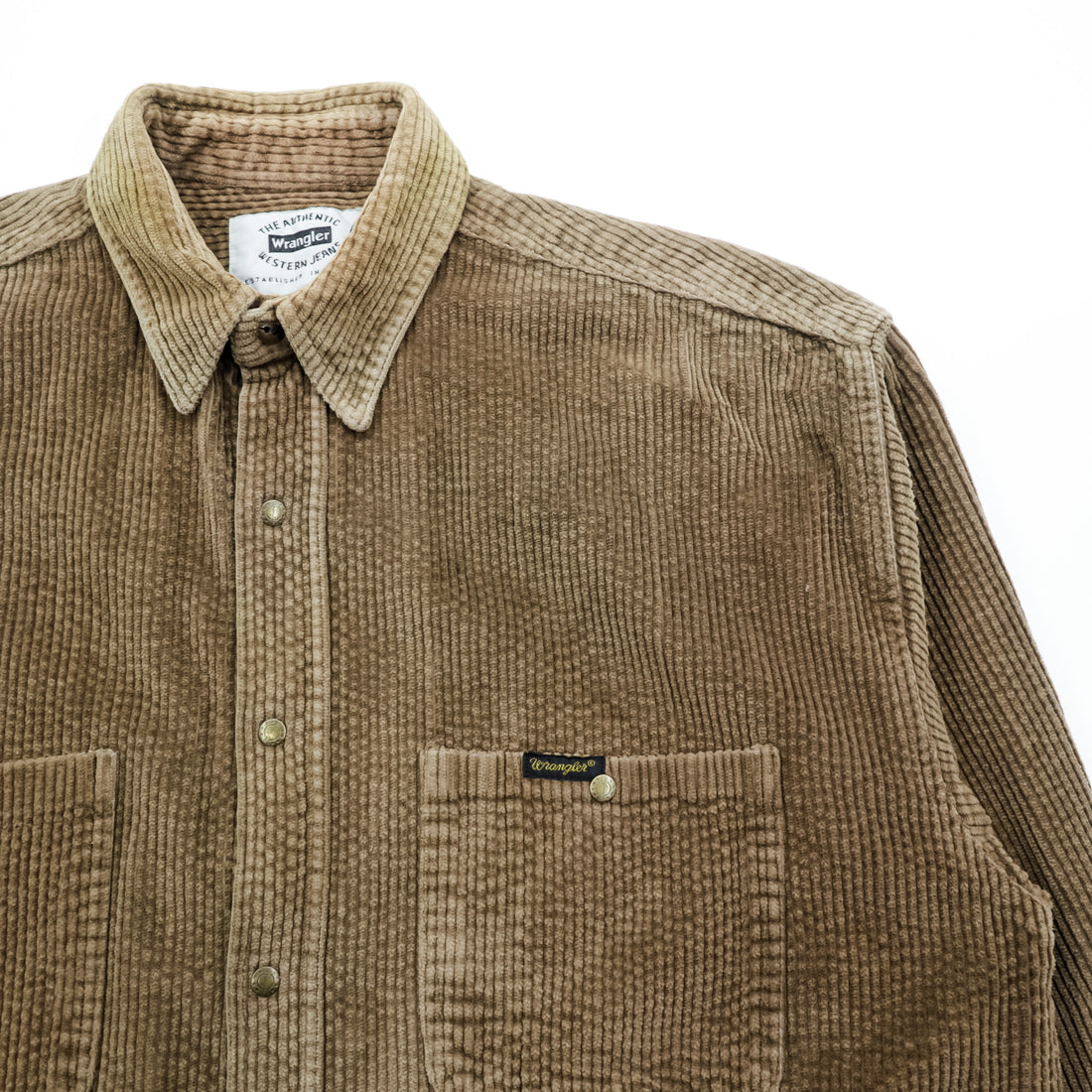 Wrangler 90s USA Made Corduroy Snap Button Shirt, Size L