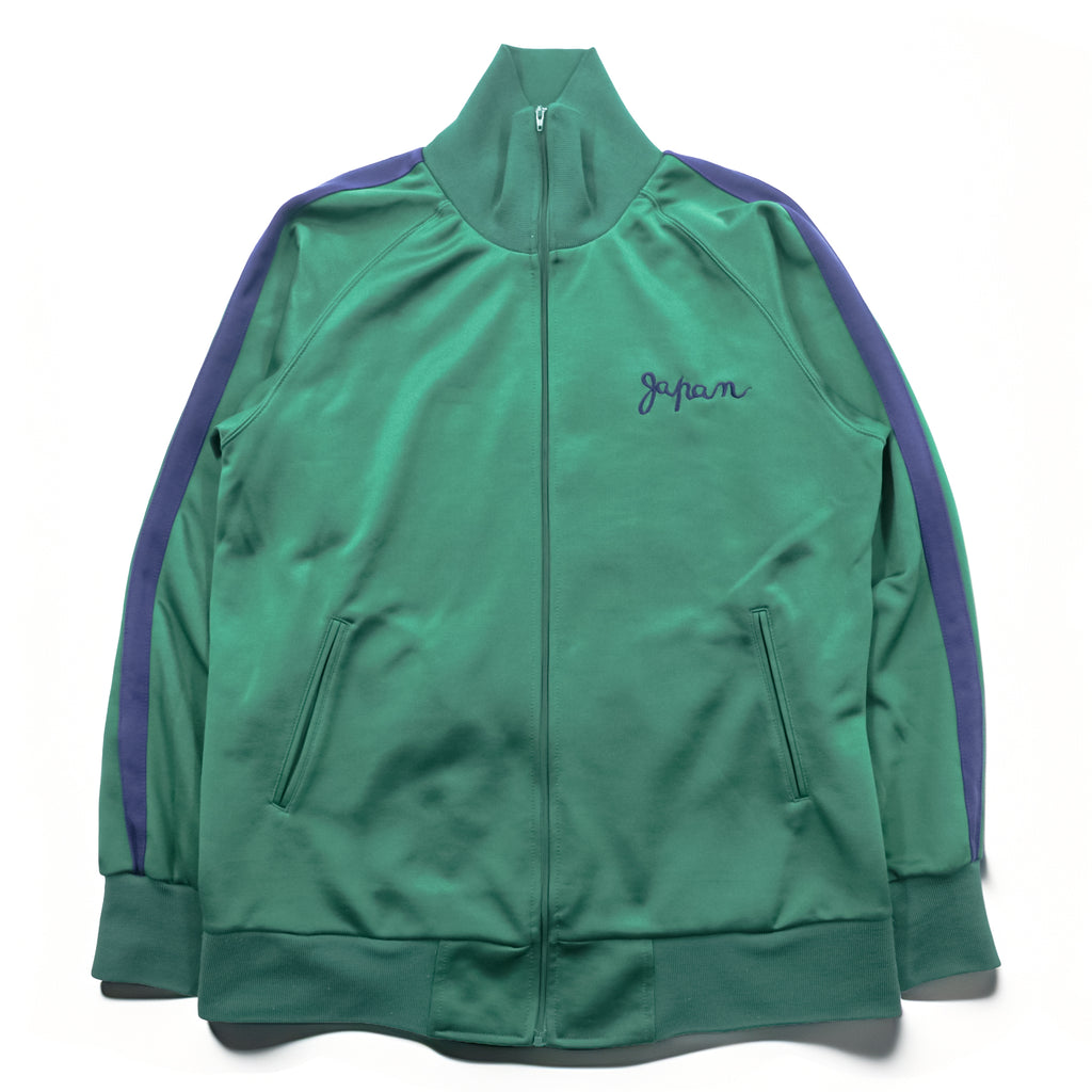 Toyo Enterprise Souvenir Track Jacket Embroidery Geisha Mt Fuji Tokyo Club Green Rare