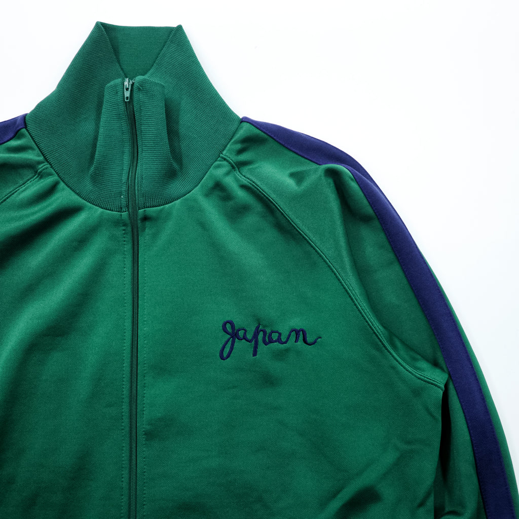 Toyo Enterprise Souvenir Track Jacket Embroidery Geisha Mt Fuji Tokyo Club Green Rare
