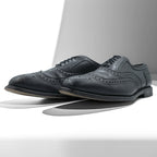 Vintage Allen Edmonds Fairhaven Wingtip Oxford Black Leather Shoes 9.5 D USA Made