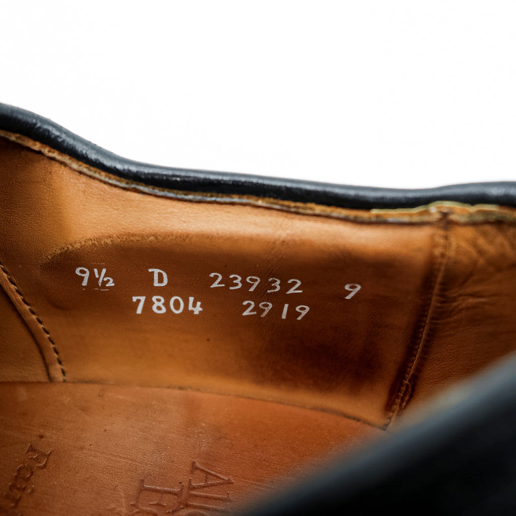 Vintage Allen Edmonds Fairhaven Wingtip Oxford Black Leather Shoes 9.5 D USA Made
