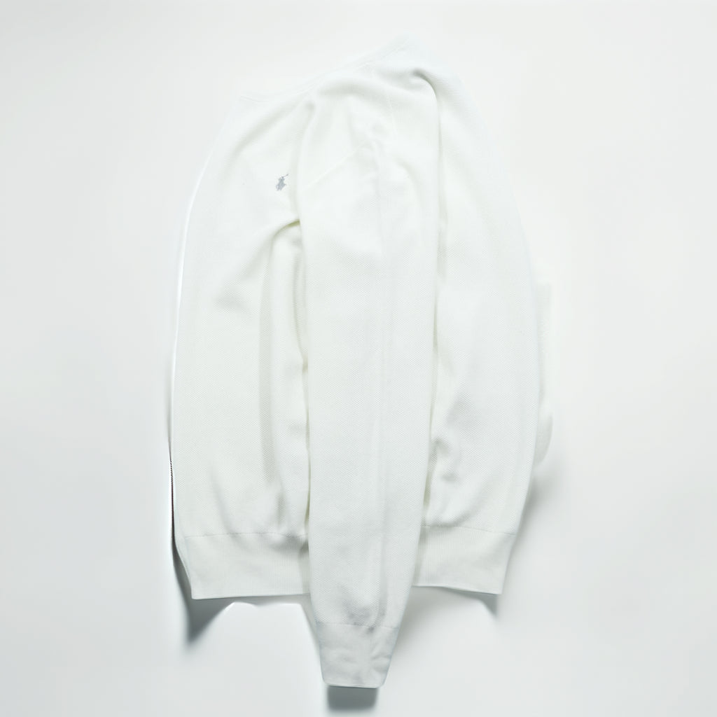 Polo Ralph Lauren ピマコットン メッシュ ニット セーター L ホワイト 未使用品