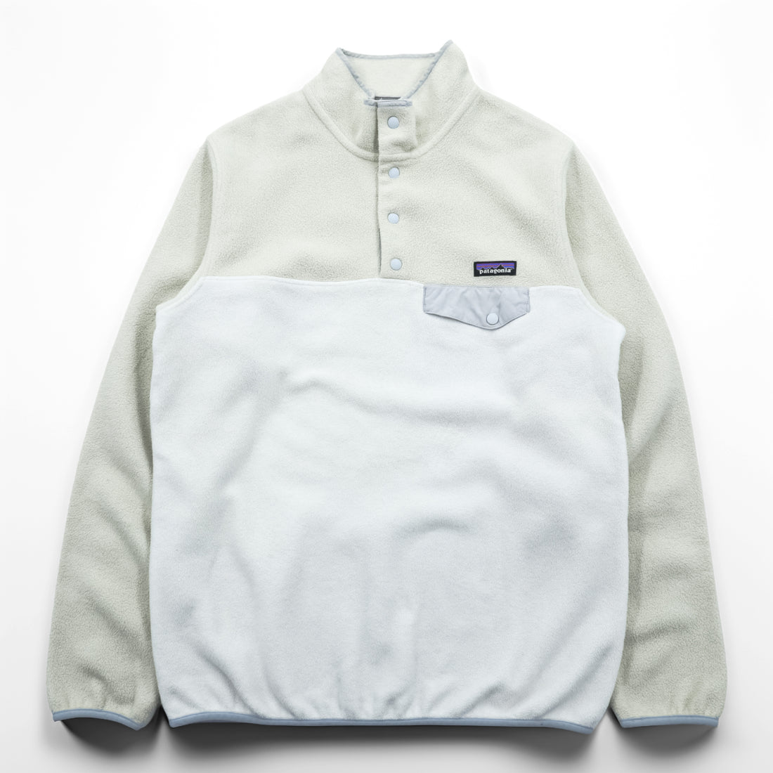 Patagonia シンチラ Synchilla スナップT フリース L オートミール バイカラー プルオーバー 胸ポケット