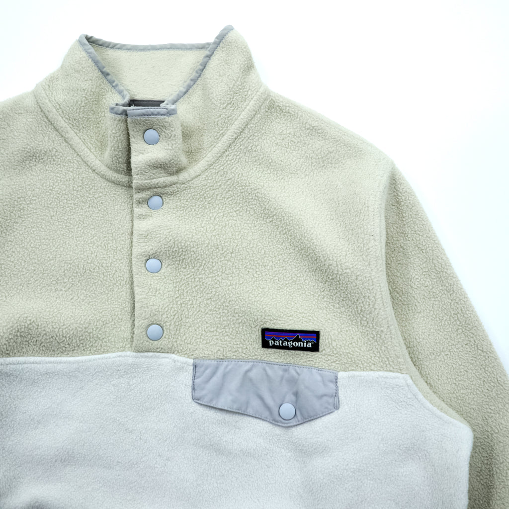 Patagonia Synchilla Snap-T Fleece L Oatmeal Two-tone Pullover Chest Pocket
