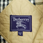 BURBERRY 90年代 USA製 ハンティングジャケット 中綿 フィールドコート M ベージュ 裏地ノバチェック 襟コーデュロイ フード着脱 チンストラップ