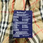 BURBERRY 90年代 USA製 ハンティングジャケット 中綿 フィールドコート M ベージュ 裏地ノバチェック 襟コーデュロイ フード着脱 チンストラップ