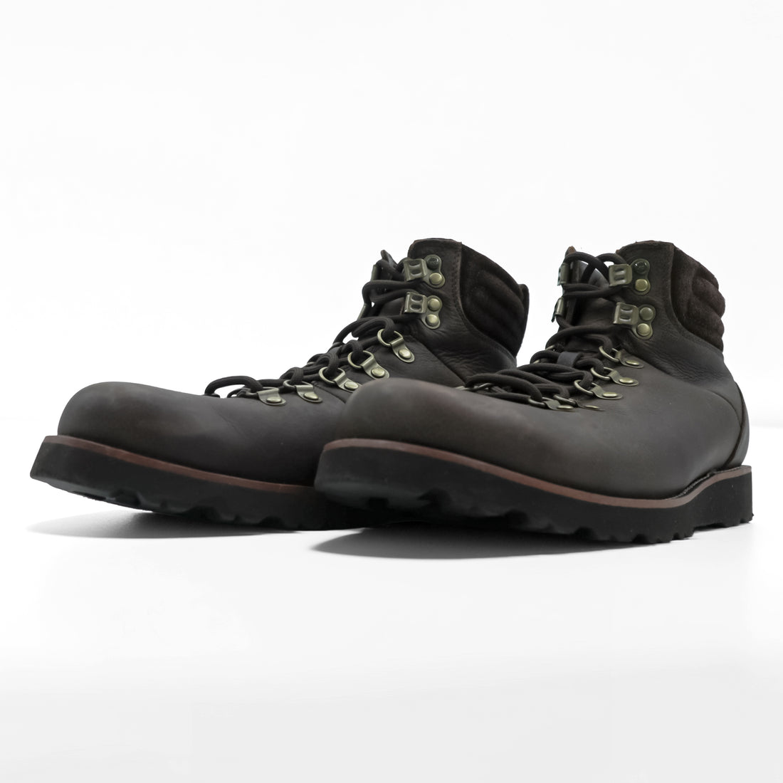 UGG Sheepskin Trekking Lace-up Boots US10 F8811F Vibram Sole
